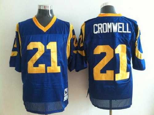 St. Louis Rams #21 Nolan Cromwell Light Blue Throwback Jersey