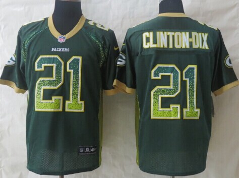 Nike Green Bay Packers #21 Ha Ha Clinton-Dix 2013 Drift Fashion Green Elite Jersey