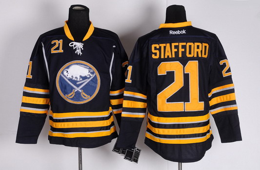 Buffalo Sabres #21 Drew Stafford Navy Blue Jersey