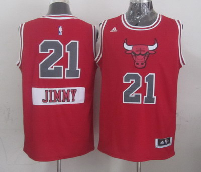 Chicago Bulls #21 Jimmy Butler Revolution 30 Swingman 2014 Christmas Day Red Jersey