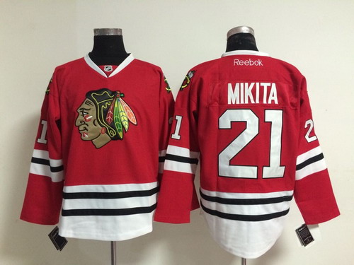 Chicago Blackhawks #21 Stan Mikita Red Jersey
