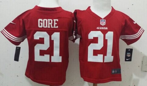Nike San Francisco 49ers #21 Frank Gore Red Toddlers Jersey