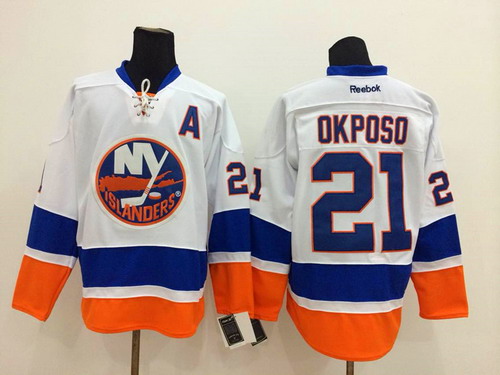 New York Islanders #21 Kyle Okposo White Jersey