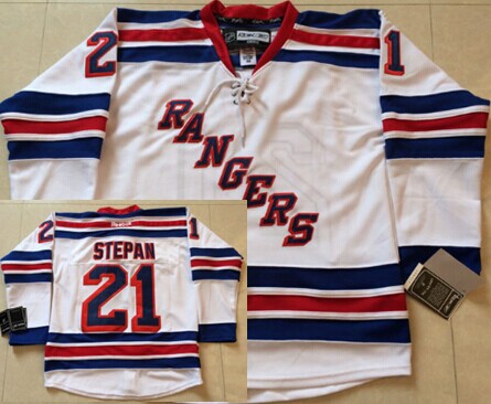 New York Rangers #21 Derek Stepan White Jersey