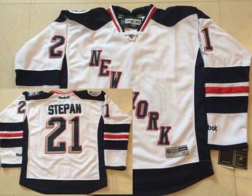New York Rangers #21 Derek Stepan 2014 Stadium Series White Jersey