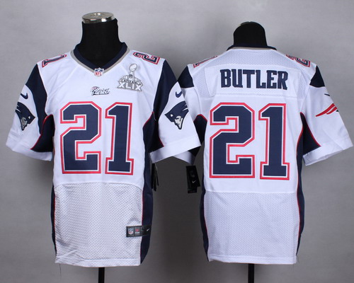 Nike New England Patriots #21 Malcolm Butler 2015 Super Bowl XLIX White Elite Jersey