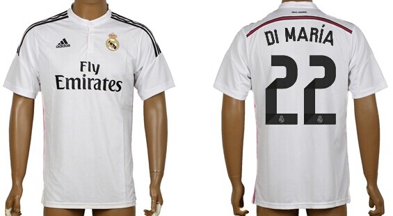 2014/15 Real Madrid #22 Di Maria Home Soccer AAA+ T-Shirt