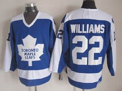 Toronto Maple Leafs #22 Tiger Williams Blue With White Throwback CCM Jersey