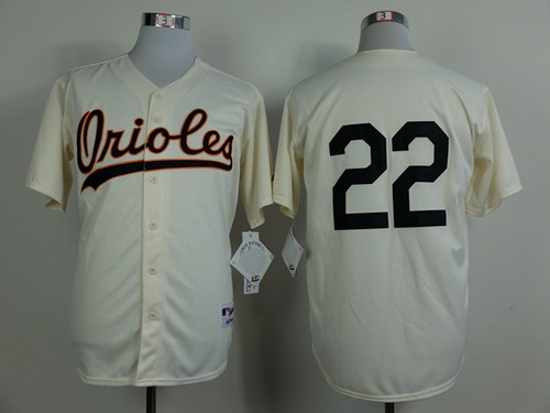 Baltimore Orioles #22 Jim Palmer 1954 Cream Jersey