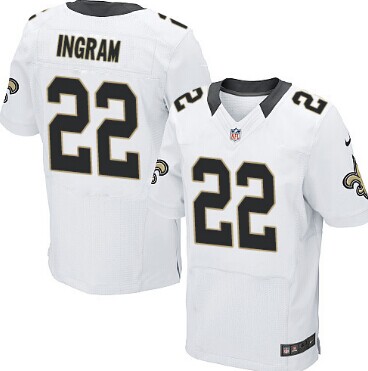Nike New Orleans Saints #22 Mark Ingram White Elite Jersey