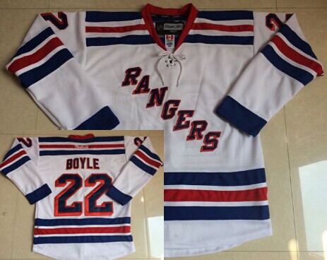 New York Rangers #22 Dan Boyle White Jersey