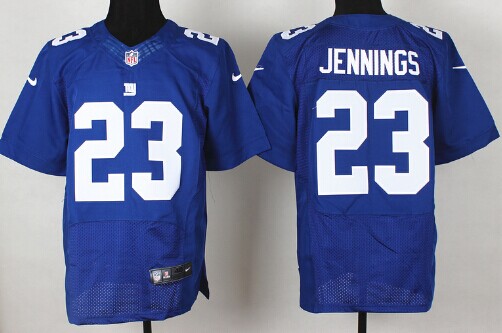 Nike New York Giants #23 Rashad Jennings Blue Elite Jersey