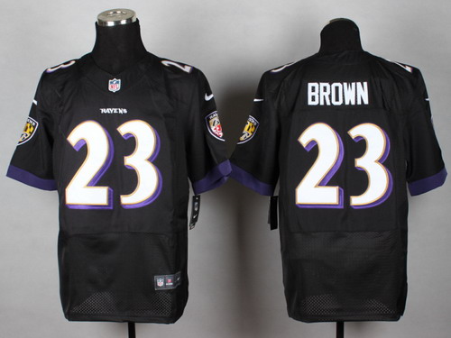 Nike Baltimore Ravens #23 Chykie Brown 2013 Black Elite Jersey