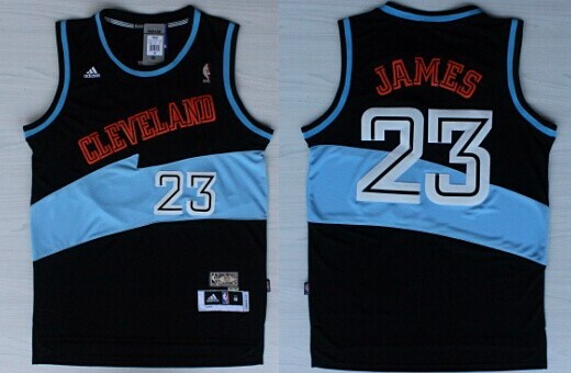 Cleveland Cavaliers #23 LeBron James ABA Hardwood Classic Swingman Black Jersey