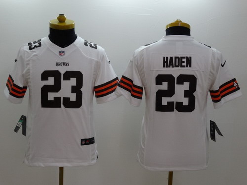 Nike Cleveland Browns #23 Joe Haden White Limited Kids Jersey