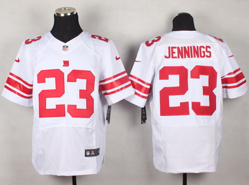 Nike New York Giants #23 Rashad Jennings White Elite Jersey