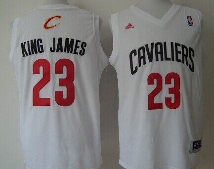 Cleveland Cavaliers #23 King James Nickname White Fashion Jersey