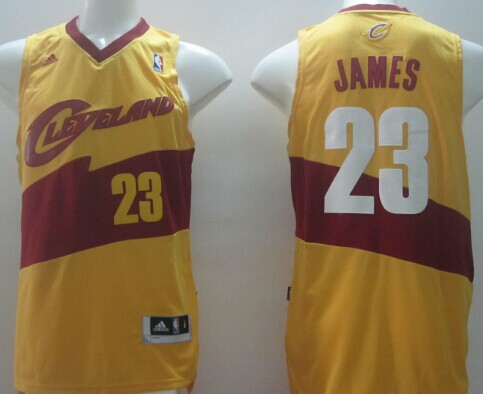 Cleveland Cavaliers #23 LeBron James Revolution 30 Swingman 2014 Yellow Jersey