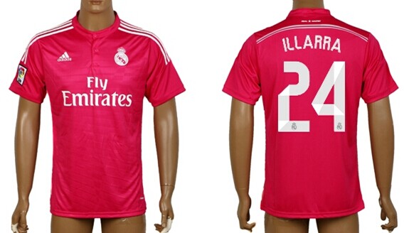 2014/15 Real Madrid #24 Illarra Away Pink Soccer AAA+ T-Shirt