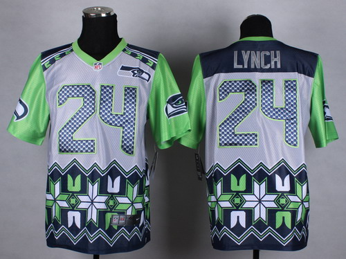 Nike Seattle Seahawks #24 Marshawn Lynch 2015 Noble Fashion Elite Jersey