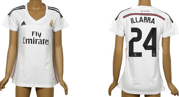 2014/15 Real Madrid #24 Illarra Home Soccer AAA+ T-Shirt_Womens