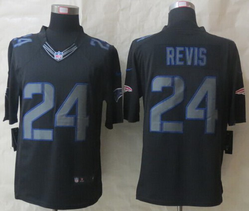 Nike New England Patriots #24 Darrelle Revis Black Impact Limited Jersey