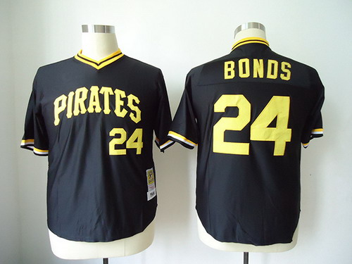 Pittsburgh Pirates #24 Barry Bonds 1986 Black Throwback Jersey