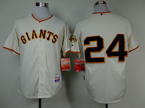 San Francisco Giants #24 Willie Mays Cream Jersey