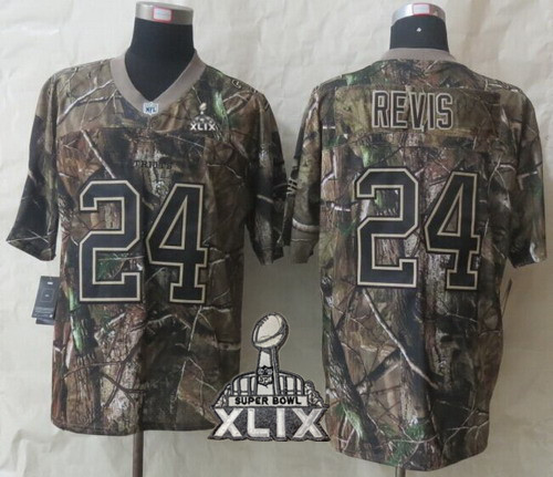 Nike New England Patriots #24 Darrelle Revis 2015 Super Bowl XLIX Realtree Camo Elite Jersey