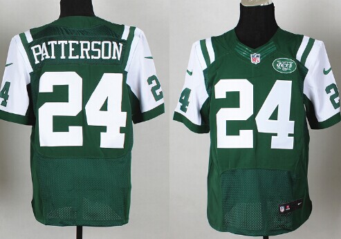 Nike New York Jets #24 Dimitri Patterson Green Elite Jersey