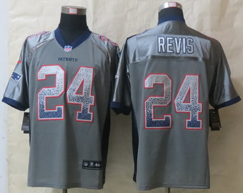 Nike New England Patriots #24 Darrelle Revis 2013 Drift Fashion Gray Elite Jersey