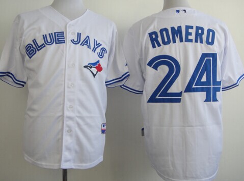 Toronto Blue Jays #24 Ricky Romero White Jersey