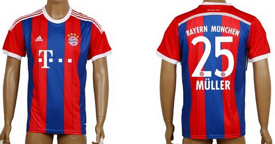 2014/15 Bayern Munchen #25 Muller Home Soccer AAA+ T-Shirt