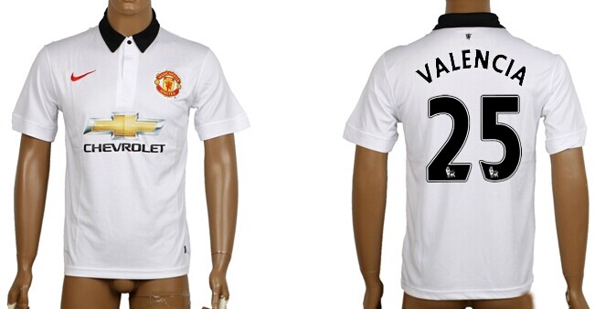 2014/15 Manchester United #25 Valencia Away Soccer AAA+ T-Shirt