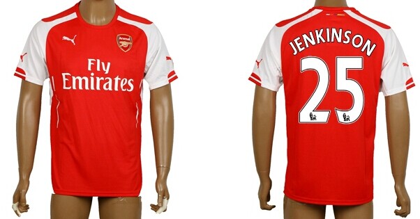 2014/15 Arsenal FC #25 Jenkinson Home Soccer AAA+ T-Shirt