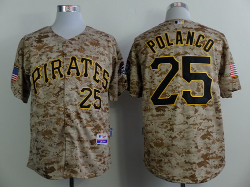 Pittsburgh Pirates #25 Gregory Polanco 2014 Camo Jersey