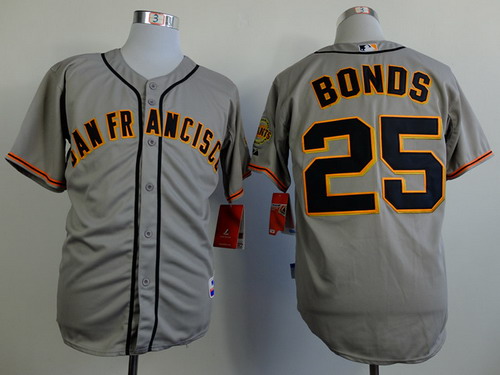San Francisco Giants #25 Barry Bonds Gray Jersey