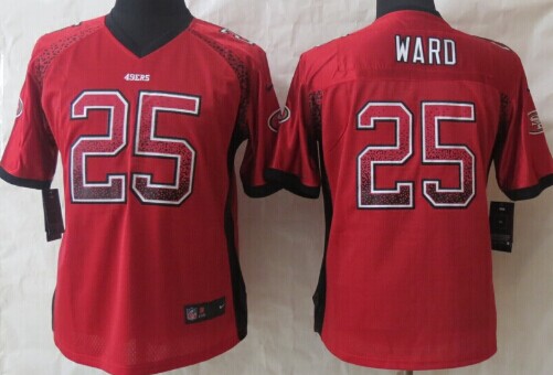 Nike San Francisco 49ers #25 Jimmie Ward 2013 Drift Fashion Red Womens Jersey