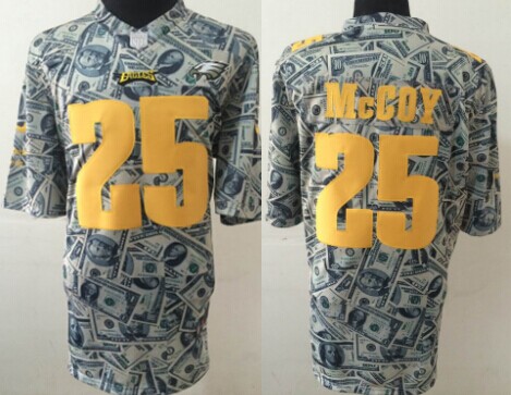 Nike Philadelphia Eagles #25 LeSean McCoy Dollars Fashion Elite Jersey