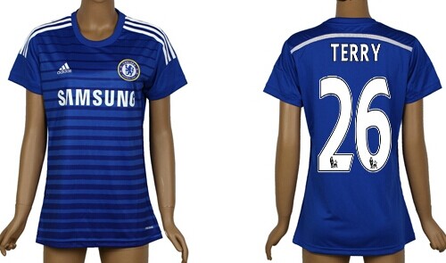 2014/15 Chelsea FC #26 Terry Home Soccer AAA+ T-Shirt_Womens