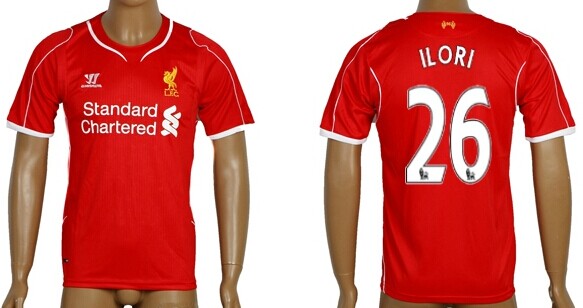 2014/15 Liverpool FC #26 Ilori Home Soccer AAA+ T-Shirt