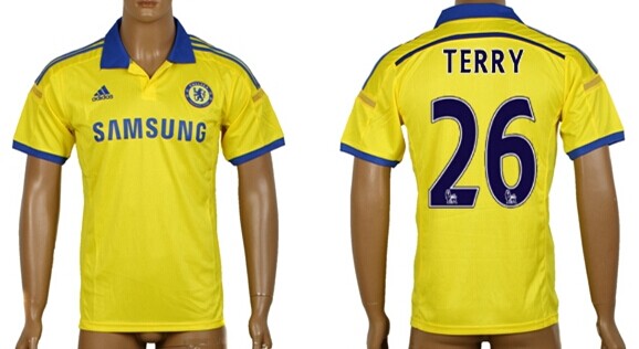 2014/15 Chelsea FC #26 Terry Away Yellow Soccer AAA+ T-Shirt