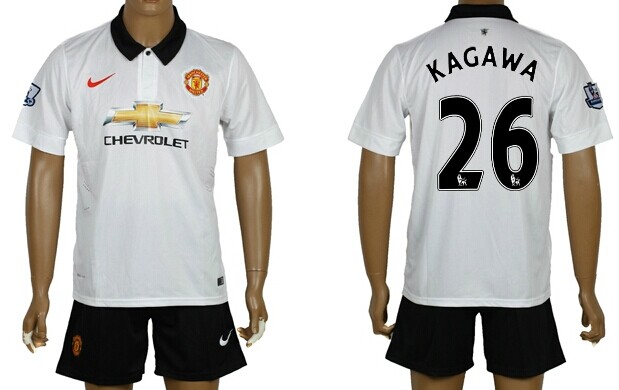 2014/15 Manchester United #26 Kagawa Away Soccer Shirt Kit