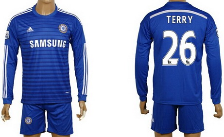 2014/15 Chelsea FC #26 Terry Home Long Sleeve Shirt Kit