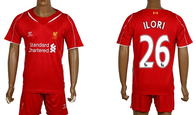 2014/15 Liverpool FC #26 Ilori Home Soccer Shirt Kit