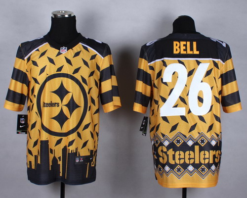 Nike Pittsburgh Steelers #26 LeVeon Bell 2015 Noble Fashion Elite Jersey