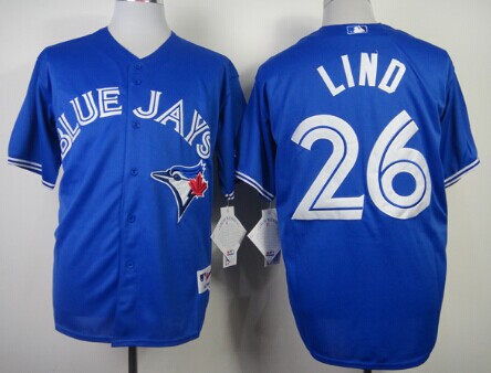 Toronto Blue Jays #26 Adam Lind Blue Jersey