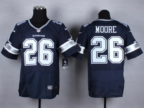 Nike Dallas Cowboys #26 Sterling Moore Blue Elite Jersey