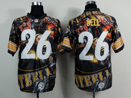 Nike Pittsburgh Steelers #26 LeVeon Bell 2014 Fanatic Fashion Elite Jersey
