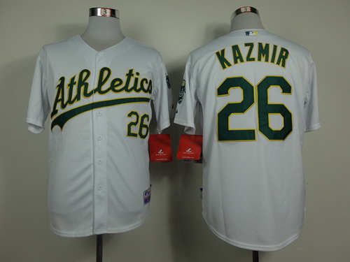 Oakland Athletics #26 Scott Kazmir White Jersey